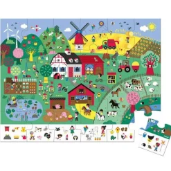 Puzzle dla Dzieci Obserwacyjne w Walizce Farma 24 el. 3+