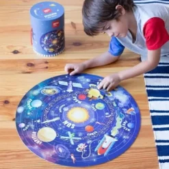 Puzzle dla Dzieci Okrągłe w Tubie Układ Słoneczny 5+