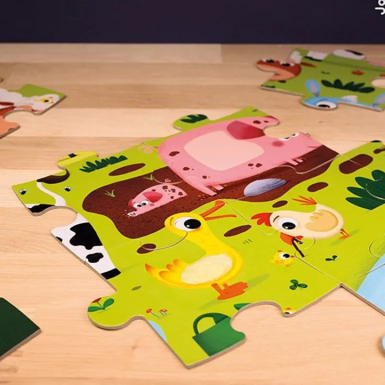 Puzzle dla Dzieci Sensoryczne Farma 20 el