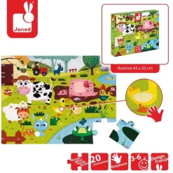 Puzzle dla Dzieci Sensoryczne Farma 20 el