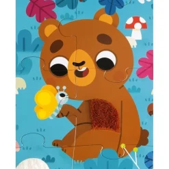 Puzzle dla Dzieci Sensoryczne Leśne Zwierzęta 20 el
