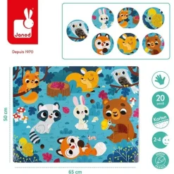 Puzzle dla Dzieci Sensoryczne Leśne Zwierzęta 20 el