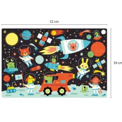 Puzzle dla Dzieci Świecące w Ciemności Kosmos 4+