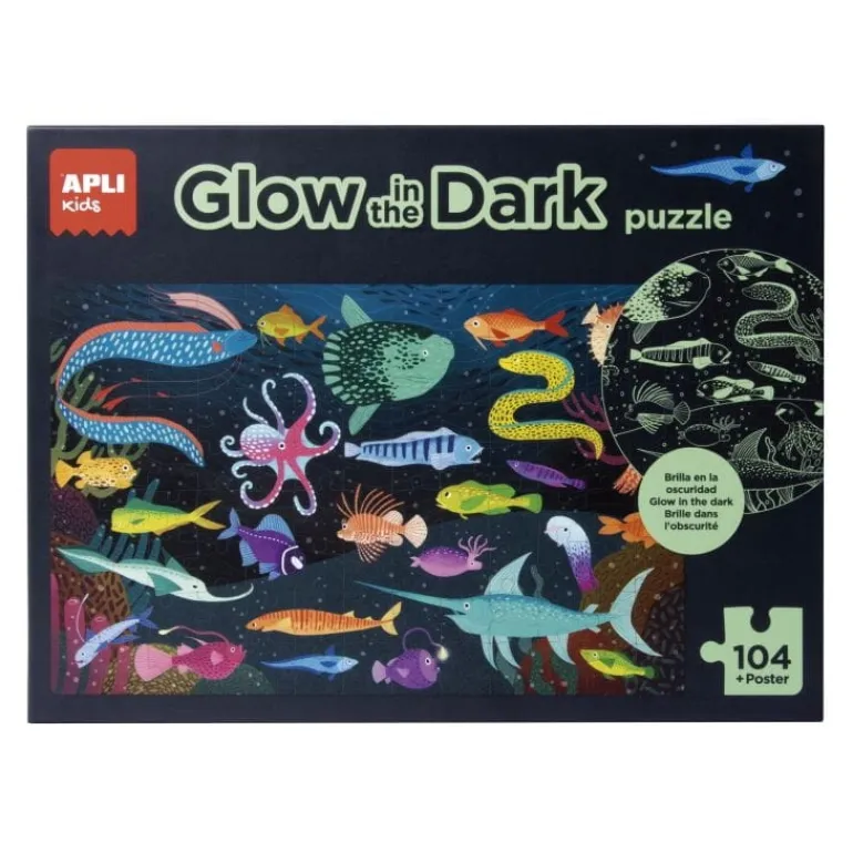 Puzzle dla Dzieci Świecące w Ciemności Ocean 5+