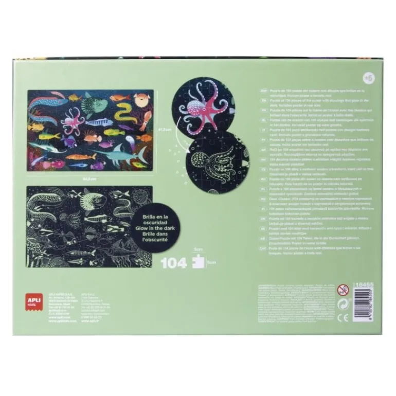 Puzzle dla Dzieci Świecące w Ciemności Ocean 5+