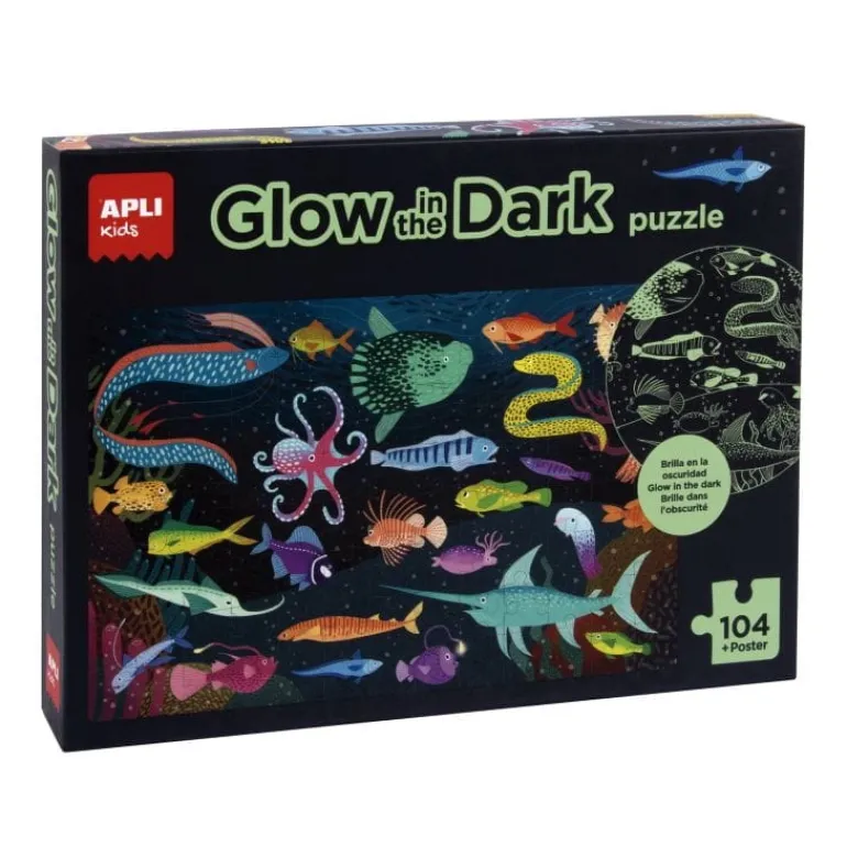 Puzzle dla Dzieci Świecące w Ciemności Ocean 5+