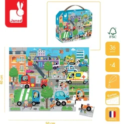 Puzzle dla Dzieci w Walizce Miasto 36 el. 4+