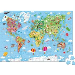 Puzzle dla Dzieci w Walizce Ogromna Mapa Świata 300 el. 7+