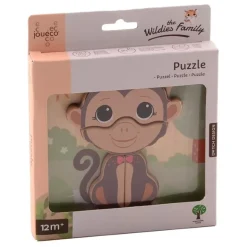 Puzzle Drewniane Małpka The Wildies Family