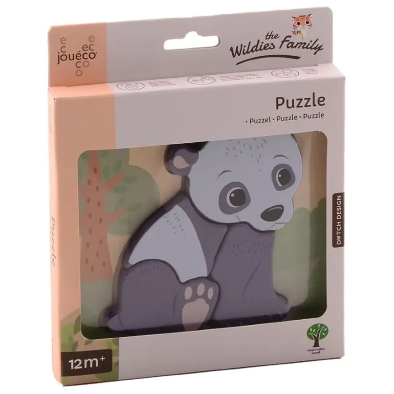 Puzzle Drewniane Panda The Wildies Family