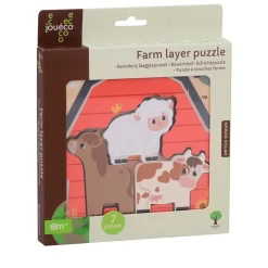 Puzzle Drewniane Warstwowe Farma