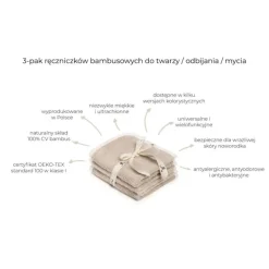 Ręczniczki dla Niemowlaka Bambusowe Sand 3-Pak