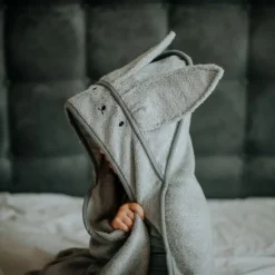 Ręcznik dla Niemowląt Bambusowy Light Grey Szary