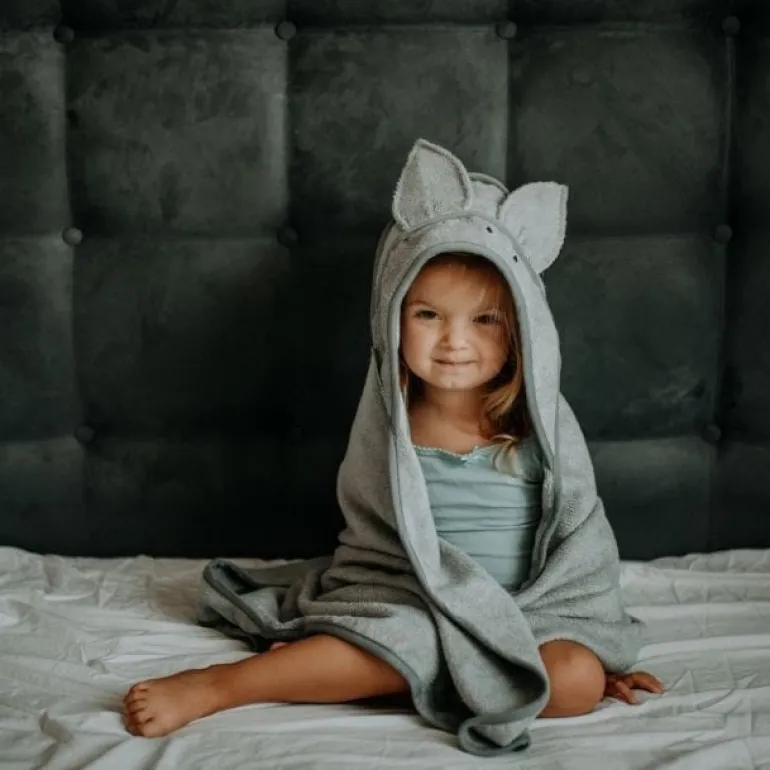 Ręcznik dla Niemowląt Bambusowy Light Grey Szary
