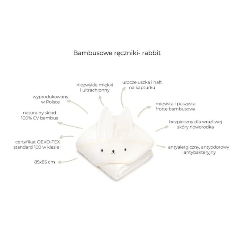 Ręcznik dla Niemowląt Bambusowy Cream