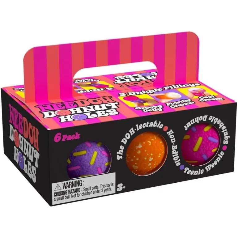 Sensoryczny gniotek Mini Needoh Dohnut Holes 6szt