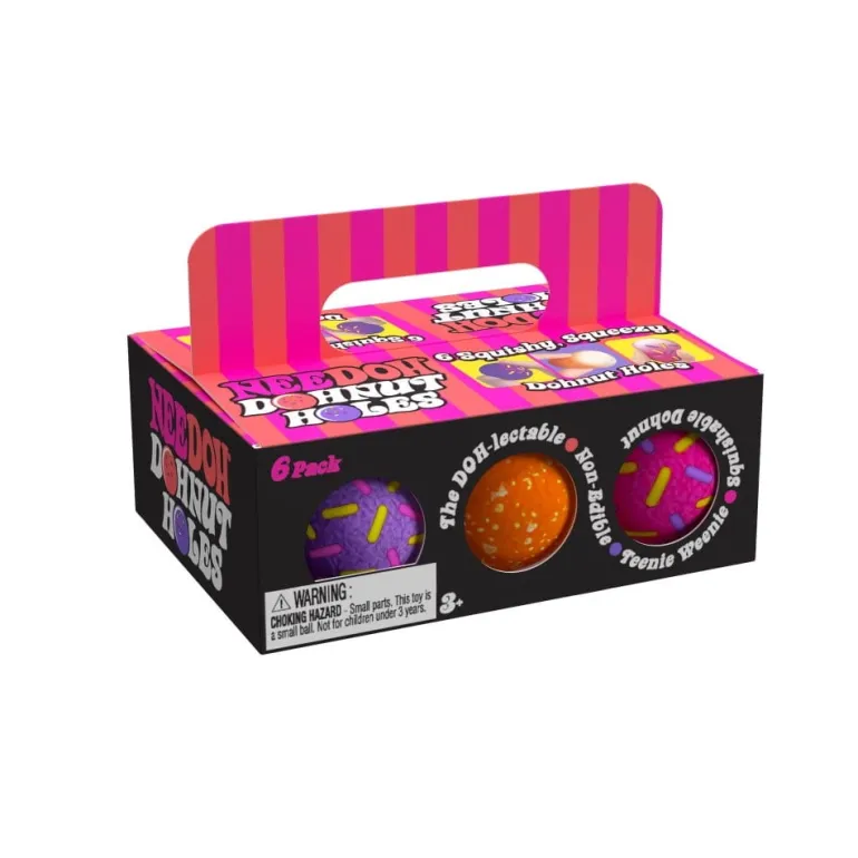 Sensoryczny gniotek Mini Needoh Dohnut Holes 6szt