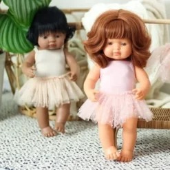 Strój Baletnicy dla Lalki Miniland - Różowy : Body i Spódniczka Tutu 38 cm