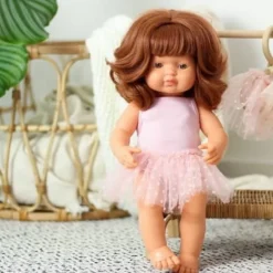 Strój Baletnicy dla Lalki Miniland - Różowy : Body i Spódniczka Tutu 38 cm