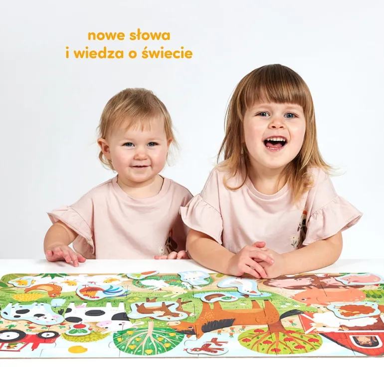 Wesołe puzzle Wieś 60el. 2+