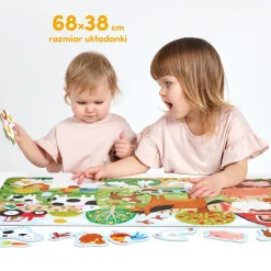 Wesołe puzzle Wieś 60el. 2+