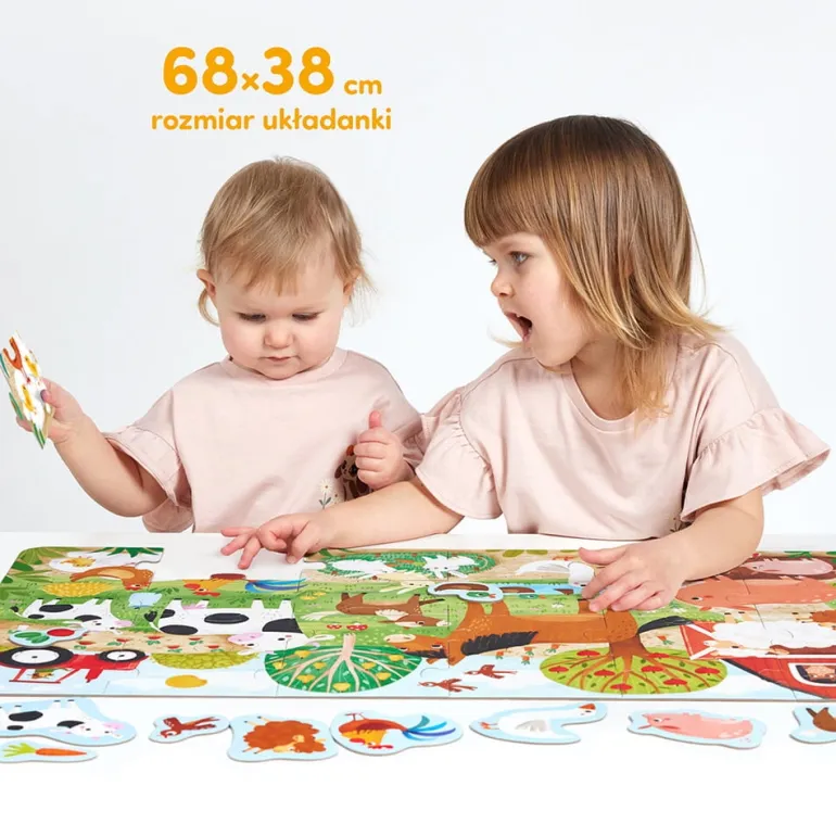 Wesołe puzzle Wieś 60el. 2+