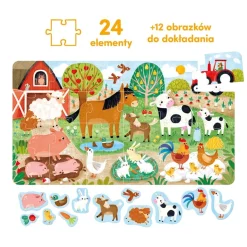 Wesołe puzzle Wieś 60el. 2+