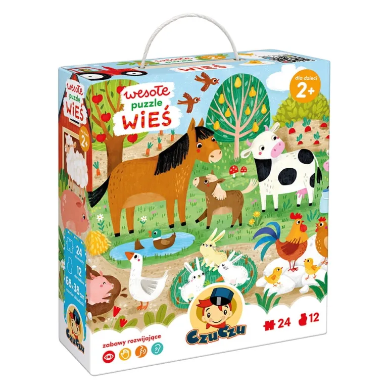 Wesołe puzzle Wieś 60el. 2+