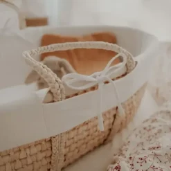 Wyściółka do Kosza Mojżesza Bawełna Organiczna Biała
