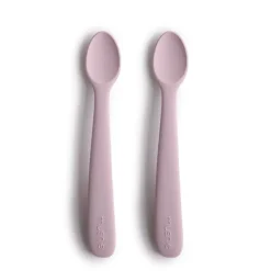 Łyżeczki silikonowe do nauki samodzielnego jedzenia - Soft Lilac