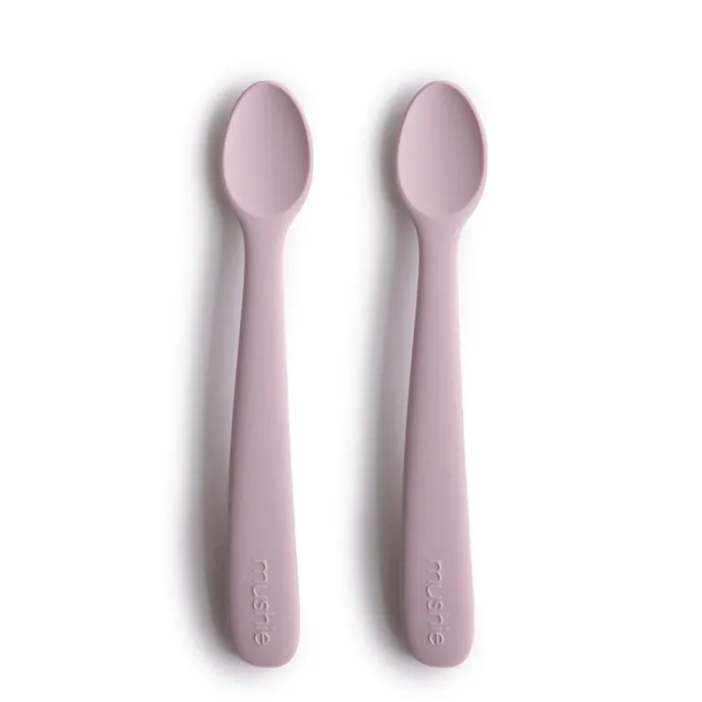 Łyżeczki silikonowe do nauki samodzielnego jedzenia - Soft Lilac