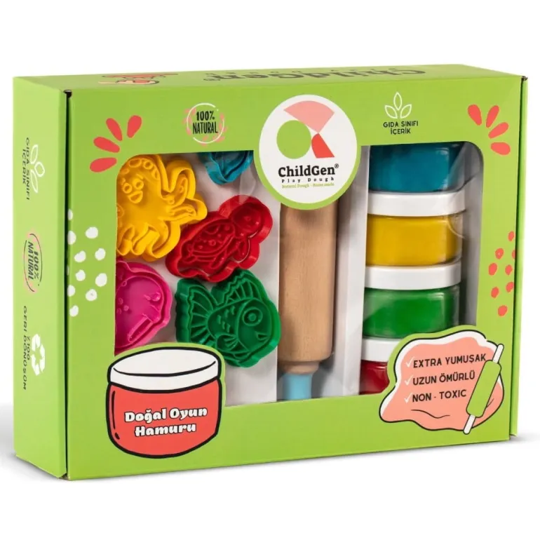 Zestaw kreatywny MORSKIE ZWIERZĘTA, 100% NATUALNA ciastolina i akcesoria