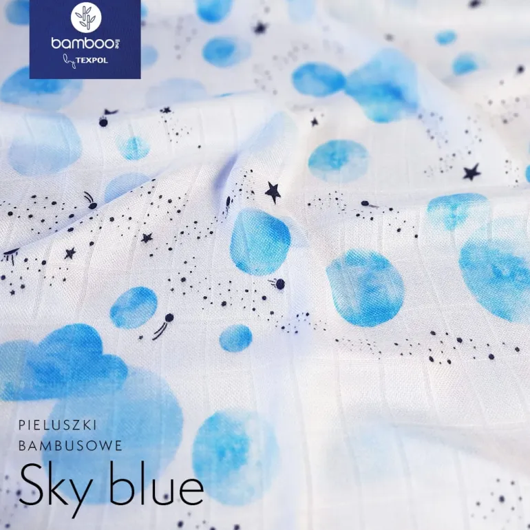 Zestaw Pieluszek Bambusowych Sky Blue 2szt